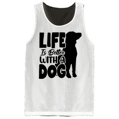 Life Is Better With A Dog Mesh Reversible Basketball Jersey Tank