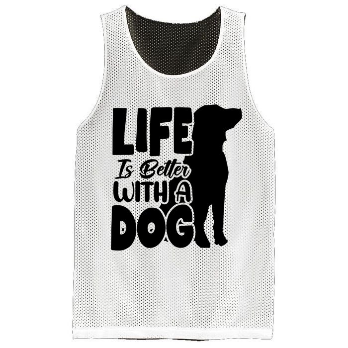 Life Is Better With A Dog Mesh Reversible Basketball Jersey Tank