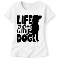 Life Is Better With A Dog Womens T-Shirt