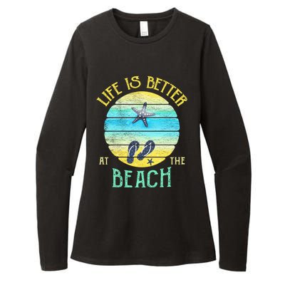 Life Is Better At The Beach Vacay Flipgiftflops Vacation Vibes Cool Gift Womens CVC Long Sleeve Shirt