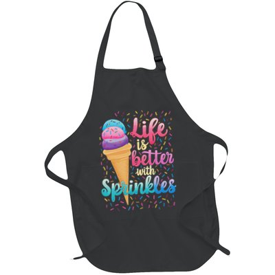 Life Is Better With Sprinkles Cute Sweet Ice Cream Summer Apron