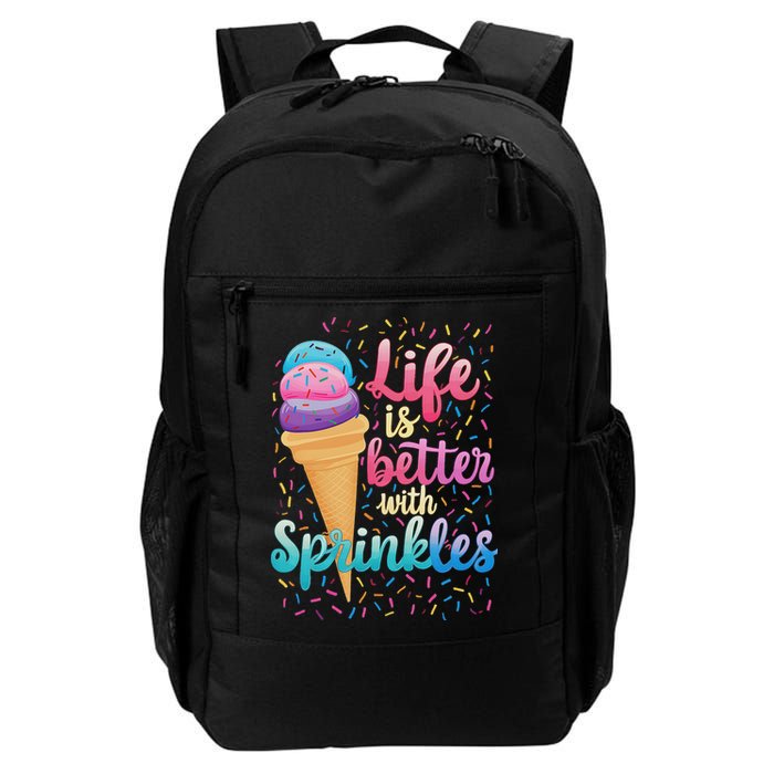 Life Is Better With Sprinkles Cute Sweet Ice Cream Summer Backpack
