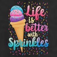 Life Is Better With Sprinkles Cute Sweet Ice Cream Summer 11oz C Handle Ceramic Mug