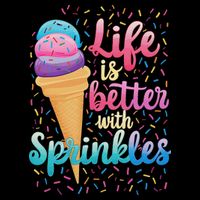 Life Is Better With Sprinkles Cute Sweet Ice Cream Summer 16 in Basic Backpack