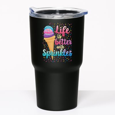 Life Is Better With Sprinkles Cute Sweet Ice Cream Summer Tumbler