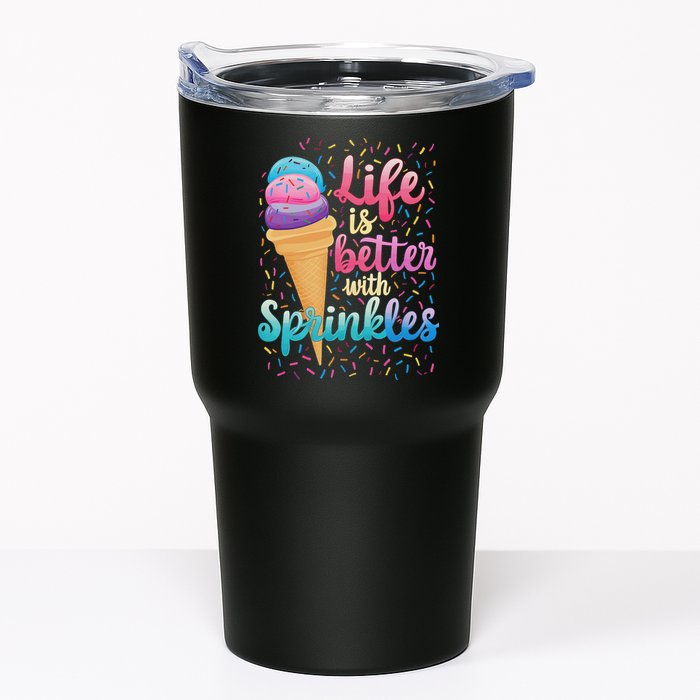 Life Is Better With Sprinkles Cute Sweet Ice Cream Summer Tumbler