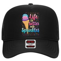 Life Is Better With Sprinkles Cute Sweet Ice Cream Summer Hat