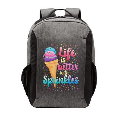 Life Is Better With Sprinkles Cute Sweet Ice Cream Summer Vector Backpack