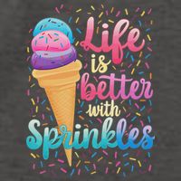 Life Is Better With Sprinkles Cute Sweet Ice Cream Summer Vector Backpack