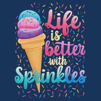 Life Is Better With Sprinkles Cute Sweet Ice Cream Summer Infant Baby Jersey Bodysuit