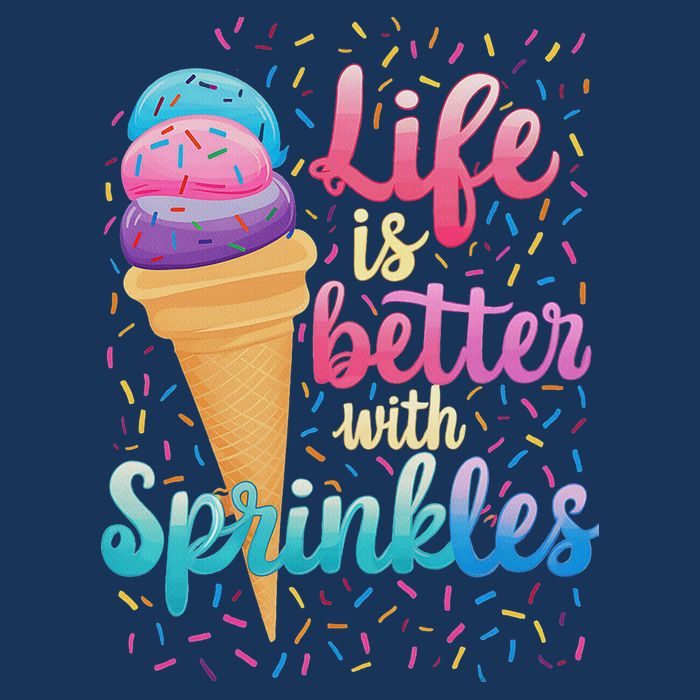 Life Is Better With Sprinkles Cute Sweet Ice Cream Summer Infant Baby Jersey Bodysuit