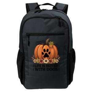 Life Is Better With Dogs Fall Pumpkins Daily Commute Backpack