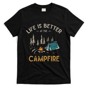 Life Is Better At The Campfire Funny Camper Camp Camping T-Shirt