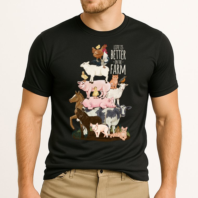 Life Is Better On The Farm Cute Animals Country Farm Girl Gift Cooling Performance Crew T-Shirt