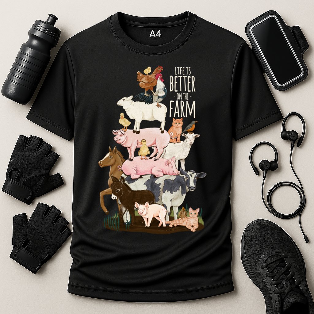 Life Is Better On The Farm Cute Animals Country Farm Girl Gift Cooling Performance Crew T-Shirt