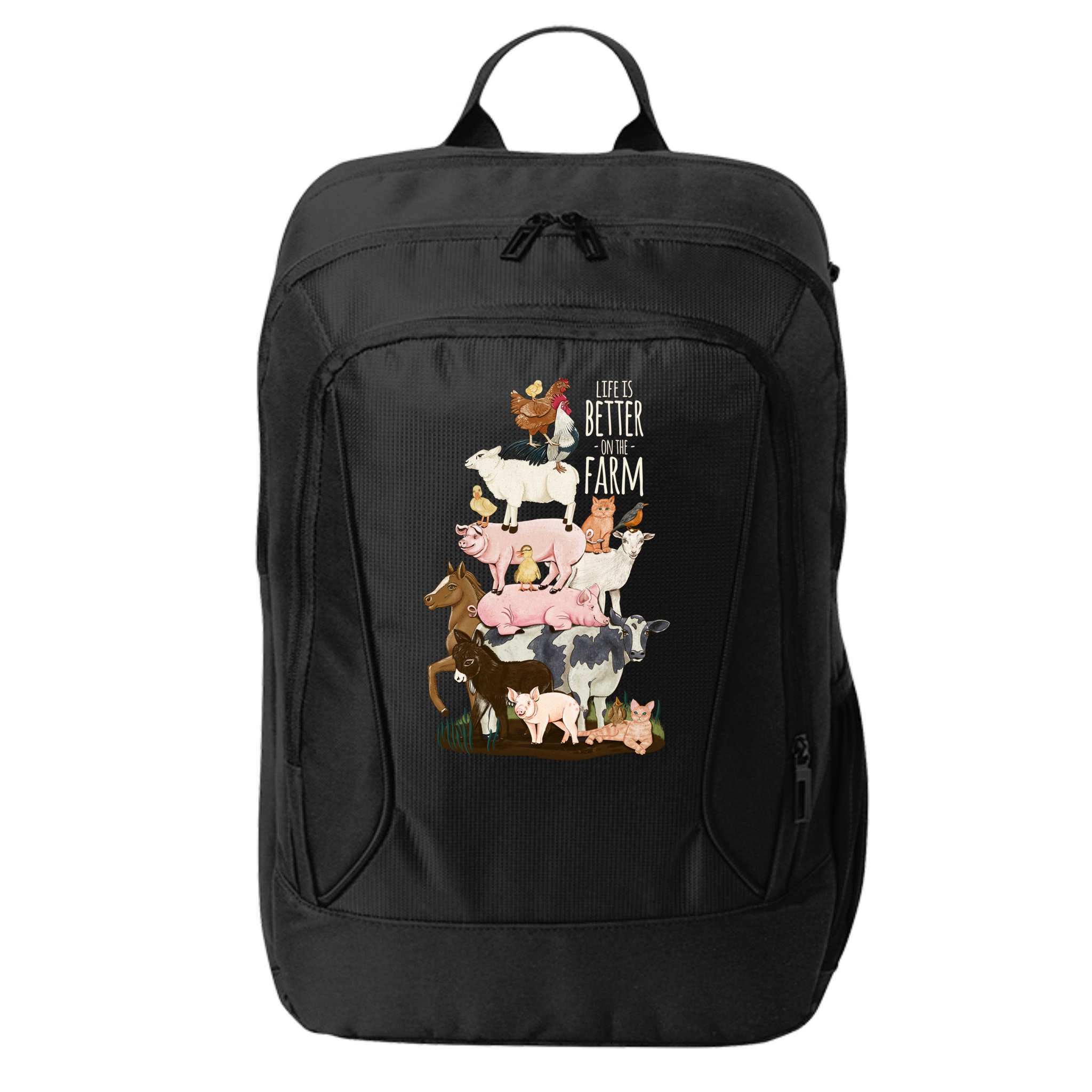 Life Is Better On The Farm Cute Animals Country Farm Girl Gift City Backpack