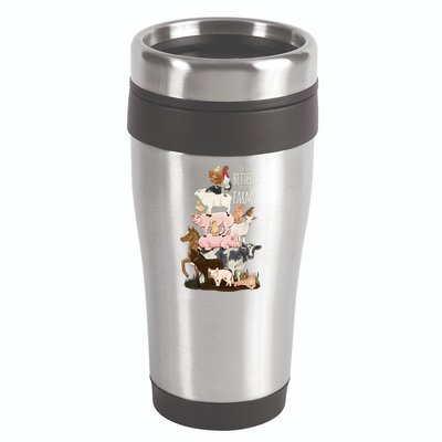 Life Is Better On The Farm Cute Animals Country Farm Girl Gift 16oz Travel Tumbler