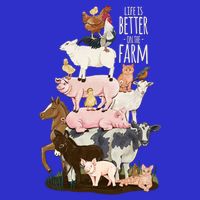 Life Is Better On The Farm Cute Animals Country Farm Girl Gift Zip Tote Bag