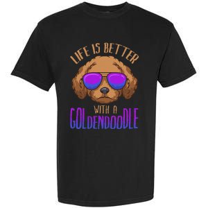 Life Is Better With A Goldendoodle Cute Doodle Dog Garment-Dyed Heavyweight T-Shirt