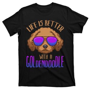 Life Is Better With A Goldendoodle Cute Doodle Dog T-Shirt