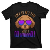 Life Is Better With A Goldendoodle Cute Doodle Dog T-Shirt