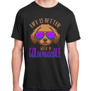 Life Is Better With A Goldendoodle Cute Doodle Dog Adult ChromaSoft Performance T-Shirt