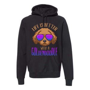 Life Is Better With A Goldendoodle Cute Doodle Dog Premium Hoodie