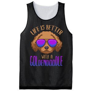 Life Is Better With A Goldendoodle Cute Doodle Dog Mesh Reversible Basketball Jersey Tank