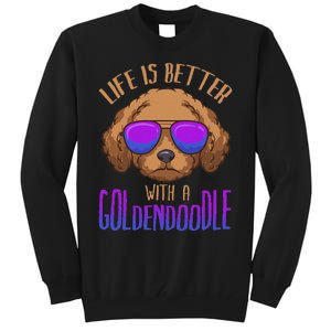 Life Is Better With A Goldendoodle Cute Doodle Dog Tall Sweatshirt