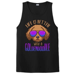 Life Is Better With A Goldendoodle Cute Doodle Dog PosiCharge Competitor Tank