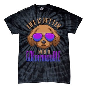 Life Is Better With A Goldendoodle Cute Doodle Dog Tie-Dye T-Shirt