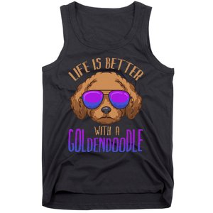 Life Is Better With A Goldendoodle Cute Doodle Dog Tank Top