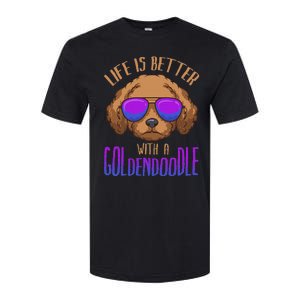 Life Is Better With A Goldendoodle Cute Doodle Dog Softstyle CVC T-Shirt