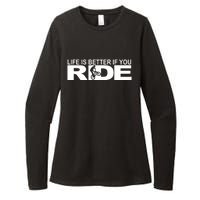 Life Is Better If You Ride Mountain Bike Womens CVC Long Sleeve Shirt