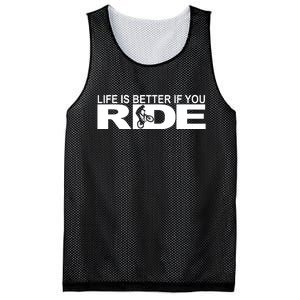 Life Is Better If You Ride Mountain Bike Mesh Reversible Basketball Jersey Tank