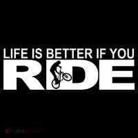 Life Is Better If You Ride Mountain Bike Youth Performance Sprint T-Shirt