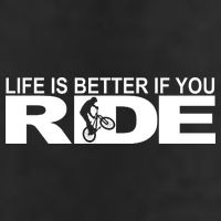Life Is Better If You Ride Mountain Bike 25L Jumbo Tote