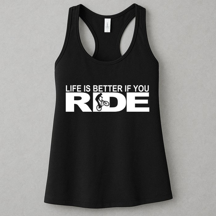Life Is Better If You Ride Mountain Bike Womens Tank Top