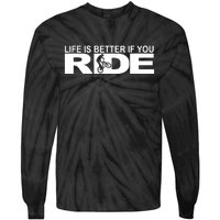 Life Is Better If You Ride Mountain Bike Tie-Dye Long Sleeve Shirt