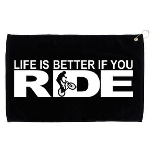 Life Is Better If You Ride Mountain Bike Grommeted Golf Towel