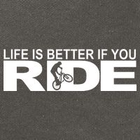 Life Is Better If You Ride Mountain Bike Cotton Canvas Backpack