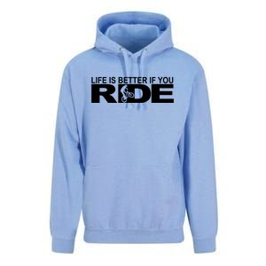 Life Is Better If You Ride Mountain Bike Unisex Surf Hoodie