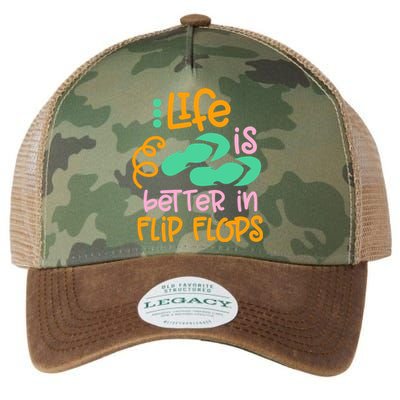 Life Is Better In Flip Flops Legacy Tie Dye Trucker Hat