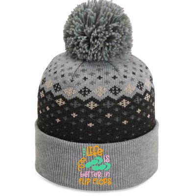 Life Is Better In Flip Flops The Baniff Cuffed Pom Beanie