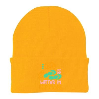 Life Is Better In Flip Flops Knit Cap Winter Beanie