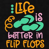 Life Is Better In Flip Flops Ladies PosiCharge Tri-Blend Wicking Tank