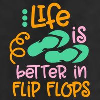 Life Is Better In Flip Flops 7 Panel Mesh Trucker Snapback Hat