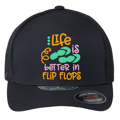 Life Is Better In Flip Flops Flexfit Unipanel Trucker Cap