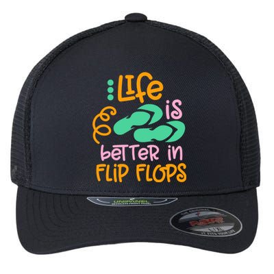 Life Is Better In Flip Flops Flexfit Unipanel Trucker Cap