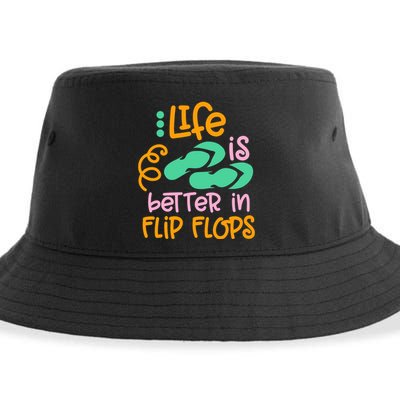 Life Is Better In Flip Flops Sustainable Bucket Hat